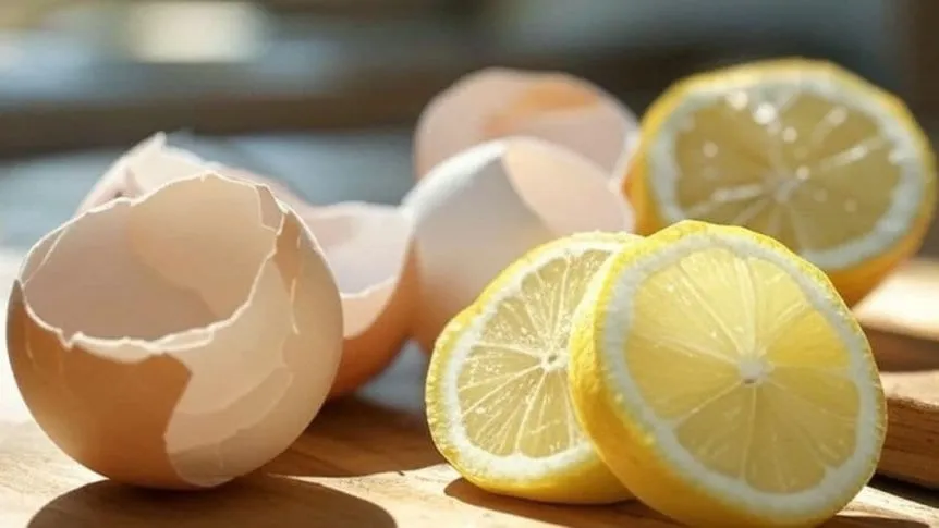 Cáscaras de huevo limonero