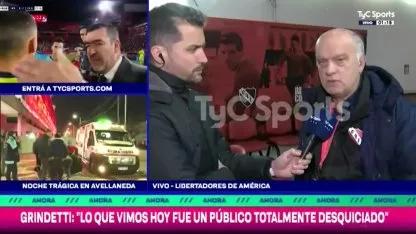 Grindetti y la cancelación de Independiente vs. U de Chile: "Hay un claro responsable, es evidente"