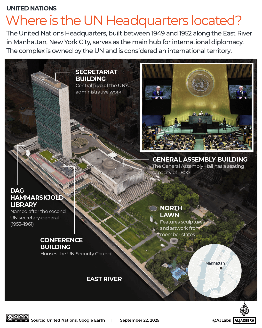 Interactivo - ¿Dónde está la sede de la ONU ubicada en Nueva York -1758611834