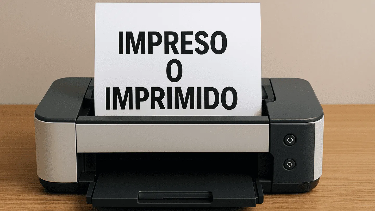Impreso o imprimido: cuál es la forma correcta según la RAE