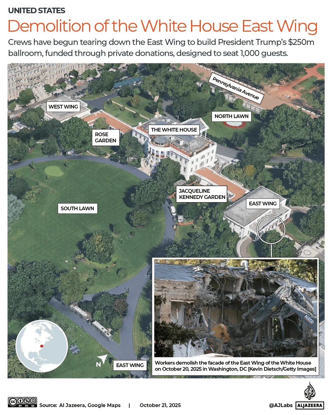 INTERACTIVO - Demolición del salón de baile Donald Trump del ala este de la Casa Blanca-1761038327