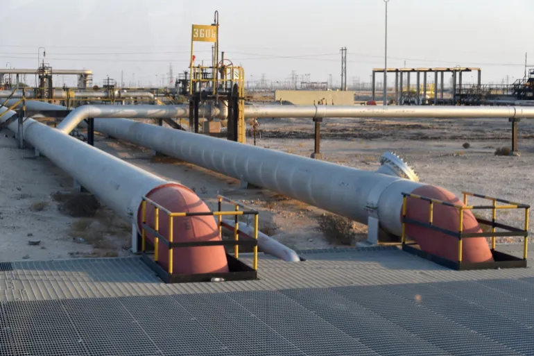 Una vista parcial de la planta procesadora de petróleo Abqaiq de Arabia Saudita el 20 de septiembre de 2019 Fayez Nureldine /AFP]
