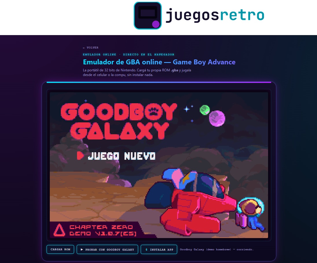 Desde La Plata, un desarrollador platense creó un emulador de consolas retro para jugar online gratis
